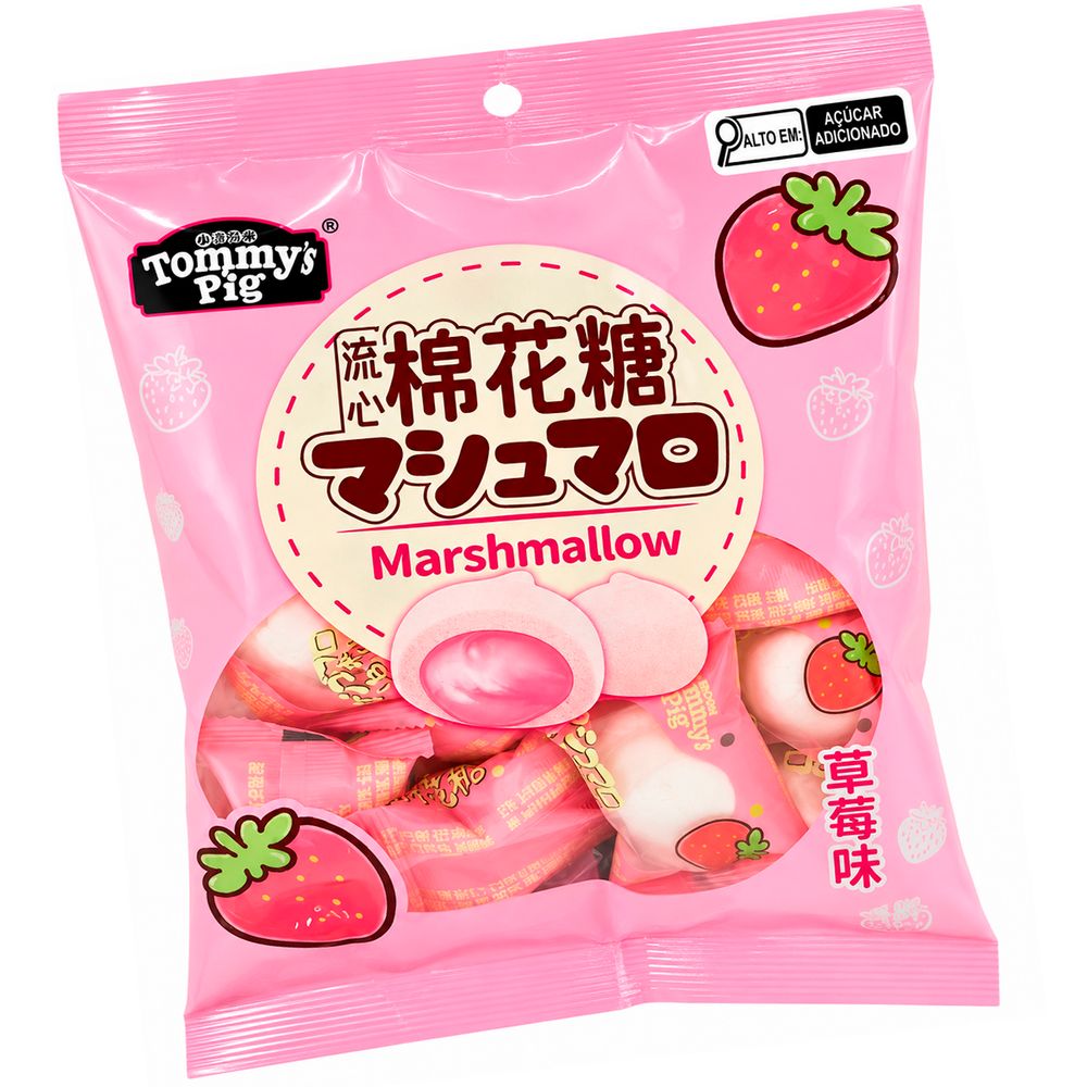 Marshmallow com Recheio de Morango 60g-2-